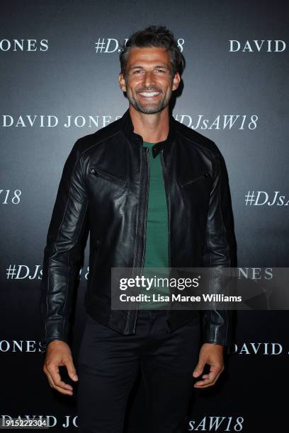 Tim Robards arrive ahead of the David Jones Autumn Winter 2018 Collections Launch at Australian Technology Park on February 7, 2018 in Sydney,...