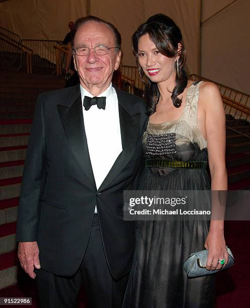 Rupert Murdoch and wife Wendi Murdoch