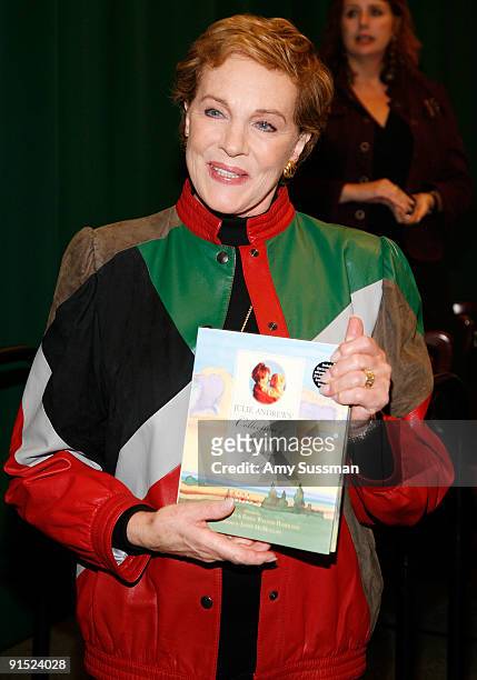 Actress Julie Andrews promotes "Julie Andrews': Collection Of Poems, Songs and Lullabies" at Barnes & Noble Tribeca on October 6, 2009 in New York...