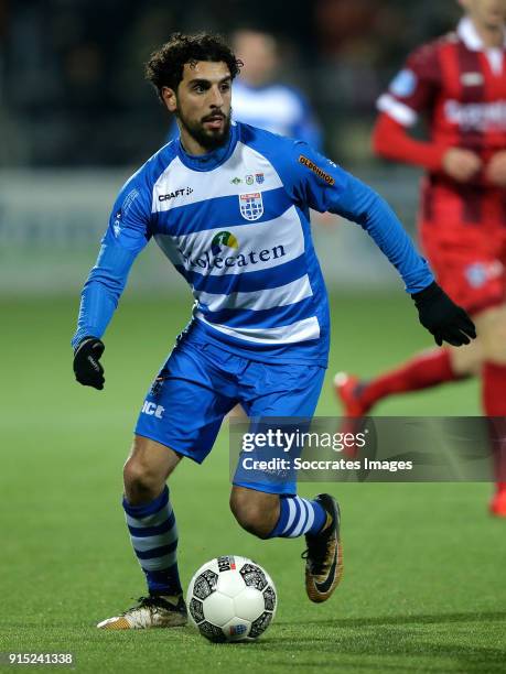 Youness Mokhtar of PEC Zwolle during the Dutch Eredivisie match between PEC Zwolle v SC Heerenveen at the MAC3PARK Stadium on February 6, 2018 in...