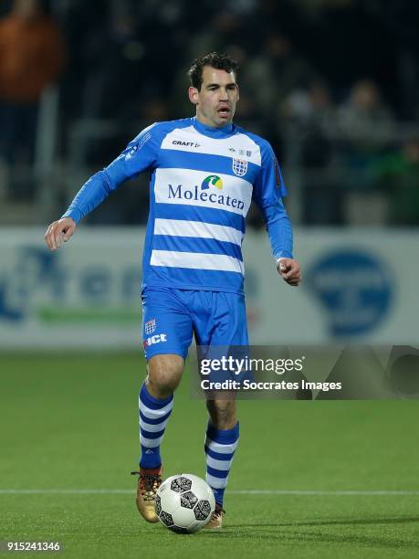 Dirk Marcellis of PEC Zwolle during the Dutch Eredivisie match between PEC Zwolle v SC Heerenveen at the MAC3PARK Stadium on February 6, 2018 in...