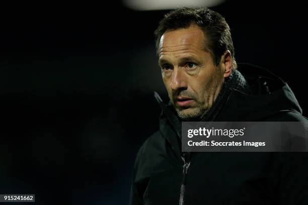 Coach John van t Schip of PEC Zwolle during the Dutch Eredivisie match between PEC Zwolle v SC Heerenveen at the MAC3PARK Stadium on February 6, 2018...