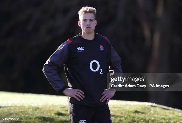 England's Harry Mallinder during a training session at Pennyhill Park, Bagshot.