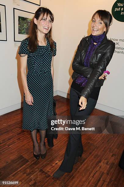 Sheherazade Goldsmith and Saffron Aldridge attend 'The People Of The Forest' exhibition, at the Proud Gallery on October 6, 2009 in London, England.