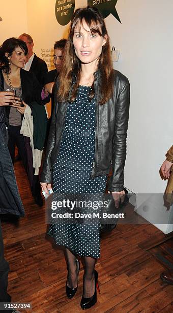 Sheherazade Goldsmith attends 'The People Of The Forest' exhibition, at the Proud Gallery on October 6, 2009 in London, England.