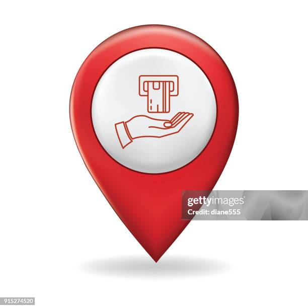 ilustraciones, imágenes clip art, dibujos animados e iconos de stock de icono de la delgada línea en un mapa puntero pasador - banca y finanzas - quitar fondo de imagen online