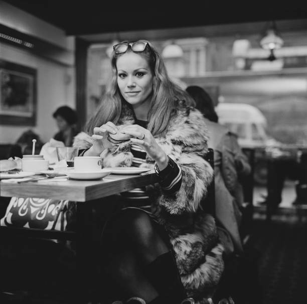 French actress Claudine Auger, London, UK, 19th February 1968.
