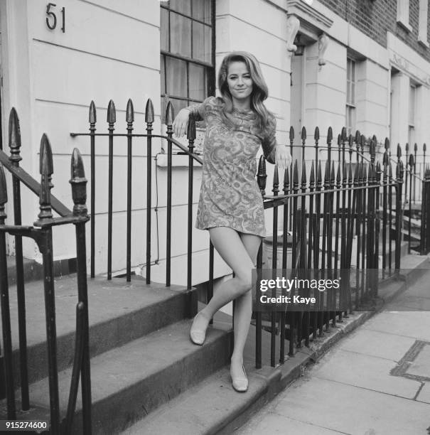 British actress and fashion model Charlotte Rampling, London, UK, 17th February 1968.