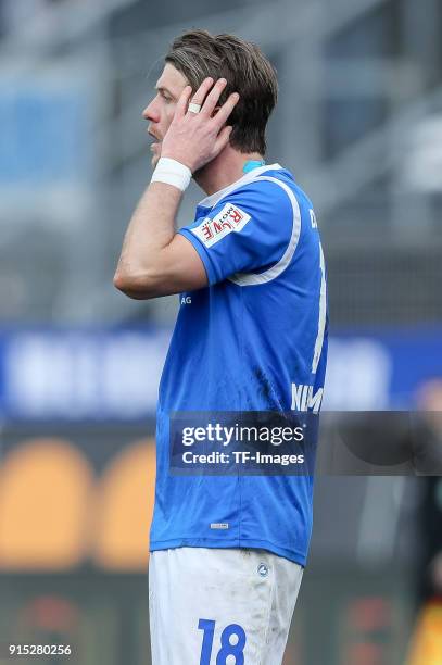 Peter Niemeyer of Darmstadt looks on during the Second Bundesliga match between SV Darmstadt 98 and MSV Duisburg at Merck-Stadion am Boellenfalltor...