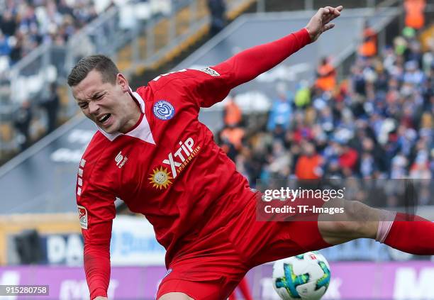 Stanislav Iljutcenko of Duisburg controls the ball during the Second Bundesliga match between SV Darmstadt 98 and MSV Duisburg at Merck-Stadion am...