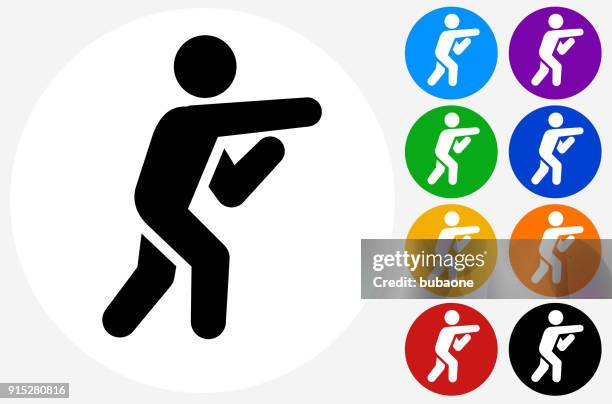 man throwing a punch. - boxer training stock illustrations
