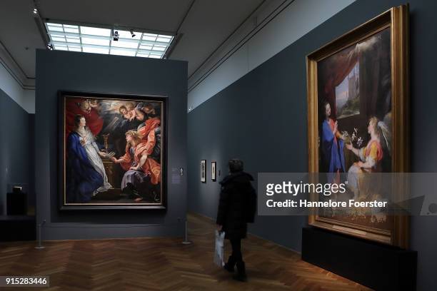 General view with Rubens "Annunciation" and Fredericos " Annunciation" at the 'Rubens - Kraft der Verwandlung' exhibition preview at Staedel Museum...