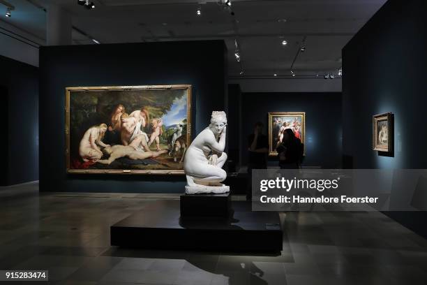 General view into the 'Rubens - Kraft der Verwandlung' exhibition preview at Staedel Museum on February 7, 2018 in Frankfurt am Main, Germany. The...