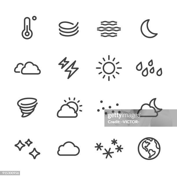 weather icon - line series - hailstone stock illustrations