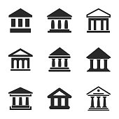 Bank vector icons.