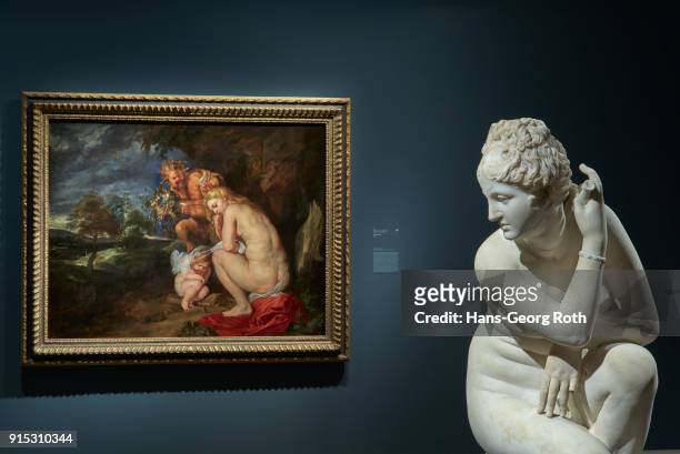 View seen during the 'Rubens - Kraft der Verwandlung' exhibition preview at Staedel Museum on November 23, 2017 in Frankfurt am Main, Germany. The...