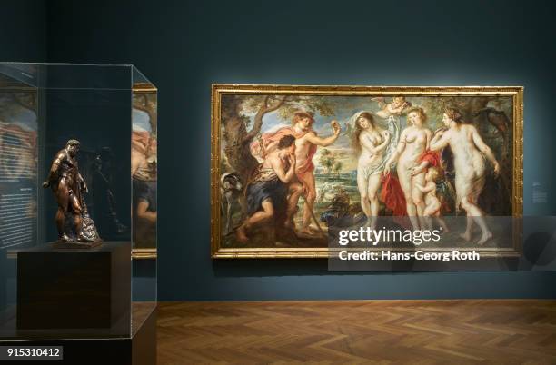 Das Urteil des Paris, Peter Paul Rubens, are displayed during the 'Rubens - Kraft der Verwandlung' exhibition preview at Staedel Museum on November...