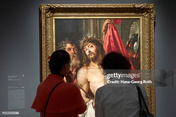 Ecco Homo, Peter Paul Rubens, is displayed during the 'Rubens - Kraft der Verwandlung' exhibition preview at Staedel Museum on November 23, 2017 in...