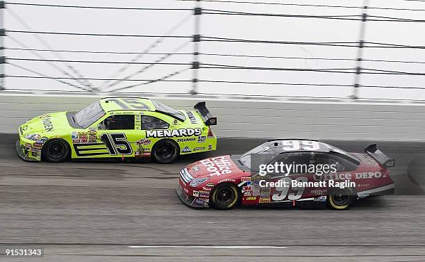 Carl Edwards and Paul Menard during the NASCAR NEXTEL Cup Series, Dodge Avenger 500, May 13 Darlington Raceway, Darlington, South Carolina.