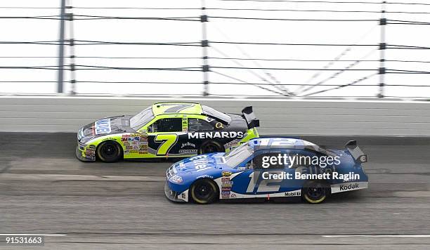 Ryan Newman and Robby Gordon during the NASCAR NEXTEL Cup Series, Dodge Avenger 500, May 13 Darlington Raceway, Darliington, South Carolina