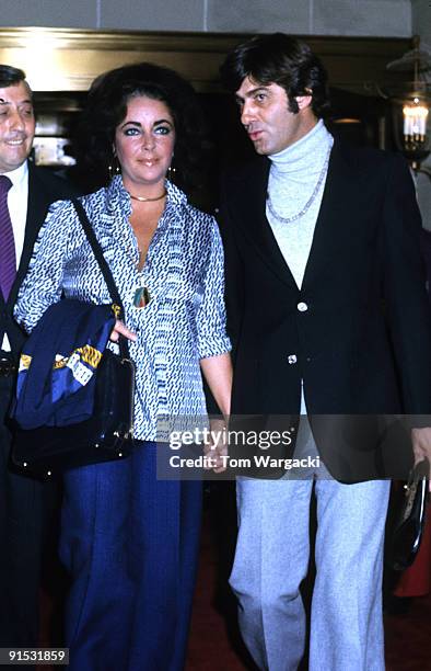 Elizabeth Taylor and boyfriend Henry Wynberg leaving the Waldorf Towers