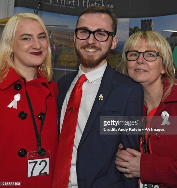 Jack Sargeant at the count in Connah's Quay after winning the Welsh Assembly by-election in Alyn &amp; Deeside. The by-election was triggered by the...
