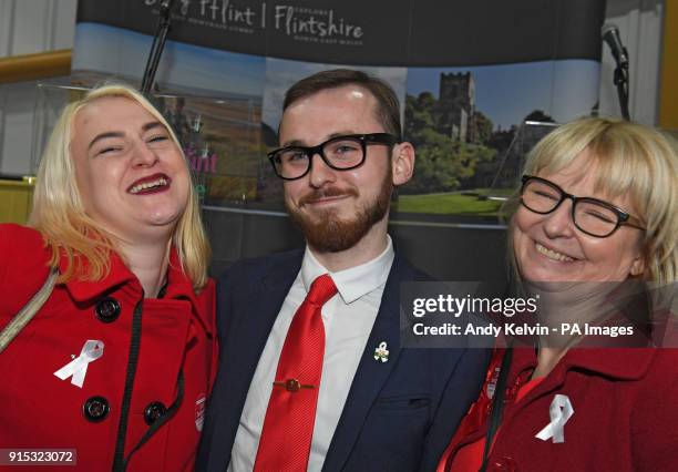 Jack Sargeant at the count in Connah's Quay after winning the Welsh Assembly by-election in Alyn &amp; Deeside. The by-election was triggered by the...