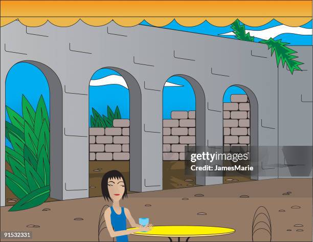 waiting - tree canopy stock illustrations