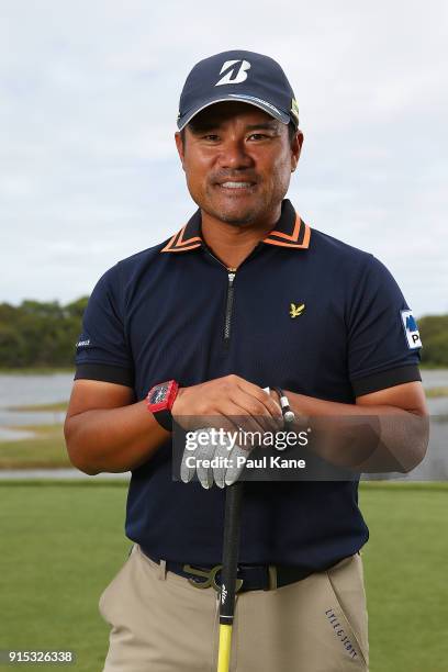 Yusaku Miyazato of Japan poses during the pro-am ahead of the World Super 6 at Lake Karrinyup Country Club on February 7, 2018 in Perth, Australia.