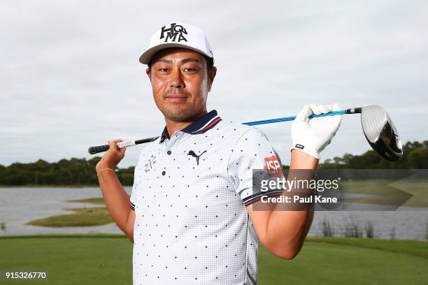 Hideto Tanihara of Japan poses during the pro-am ahead of the World Super 6 at Lake Karrinyup Country Club on February 7, 2018 in Perth, Australia.