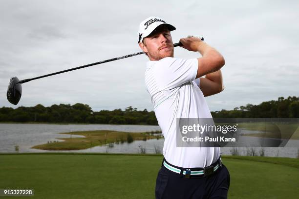 Jens Dantorp of Sweden poses during the pro-am ahead of the World Super 6 at Lake Karrinyup Country Club on February 7, 2018 in Perth, Australia.