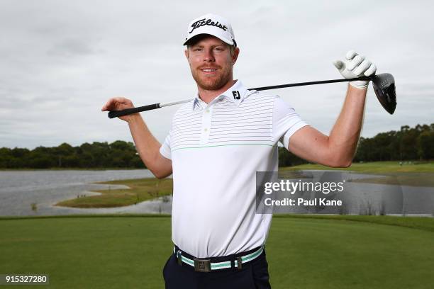 Jens Dantorp of Sweden poses during the pro-am ahead of the World Super 6 at Lake Karrinyup Country Club on February 7, 2018 in Perth, Australia.