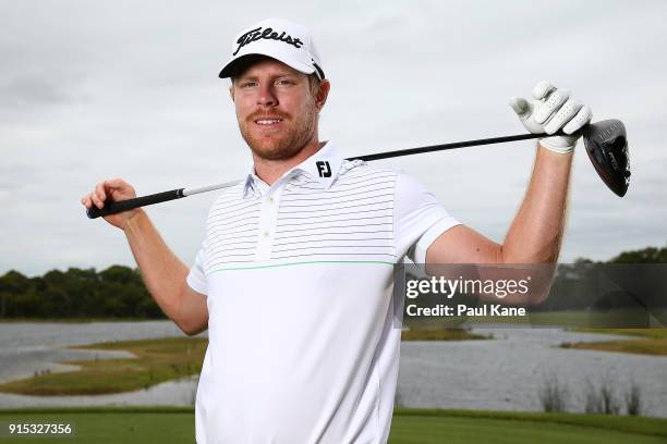 Jens Dantorp of Sweden poses during the pro-am ahead of the World Super 6 at Lake Karrinyup Country Club on February 7, 2018 in Perth, Australia.