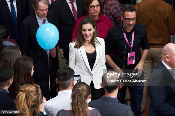 Queen Letizia of Spain attends the proclamation of the winner of the '2018 Princess of Girona Foundation' Arts and Literature category at the...