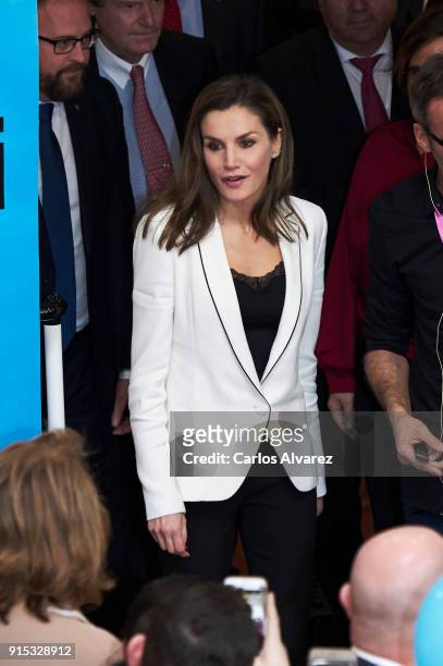Queen Letizia of Spain attends the proclamation of the winner of the '2018 Princess of Girona Foundation' Arts and Literature category at the...