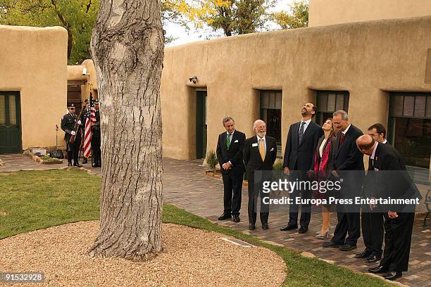 Crown Prince Felipe and Princess Letizia of Spain visit the New Mexico History Museum as part of events to commemorate the 400th anniversary of the...