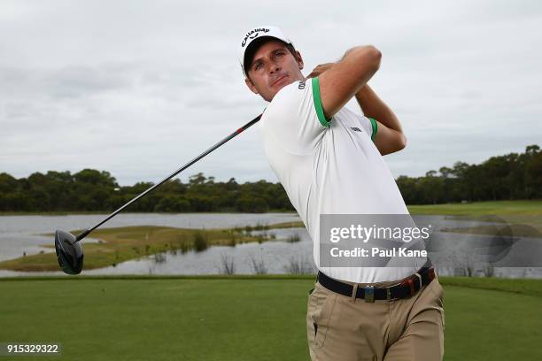 Andrea Pavan of Italy poses during the pro-am ahead of the World Super 6 at Lake Karrinyup Country Club on February 7, 2018 in Perth, Australia.