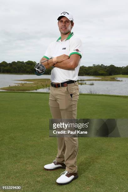 Andrea Pavan of Italy poses during the pro-am ahead of the World Super 6 at Lake Karrinyup Country Club on February 7, 2018 in Perth, Australia.