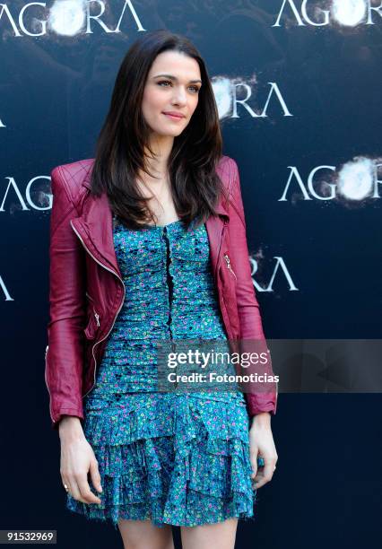 Actress Rachel Weisz attends the "Agora" photocall at the Biblioteca Nacional on October 6, 2009 in Madrid, Spain.