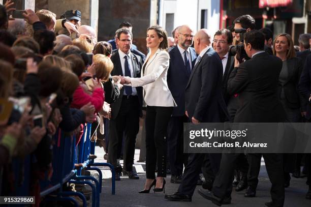 Queen Letizia of Spain attends the proclamation of the winner of the '2018 Princess of Girona Foundation' Arts and Literature category at the...