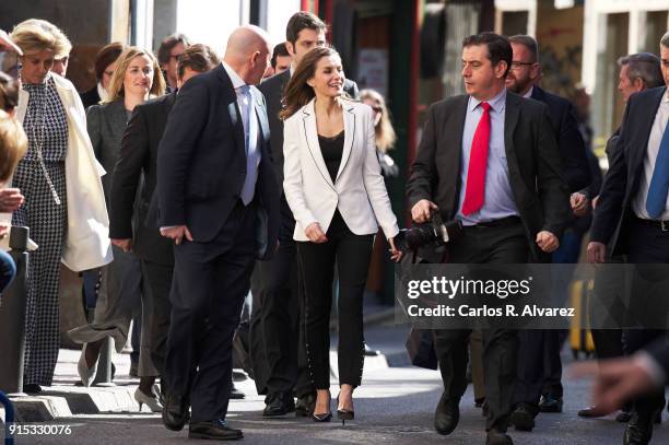 Queen Letizia of Spain attends the proclamation of the winner of the '2018 Princess of Girona Foundation' Arts and Literature category at the...