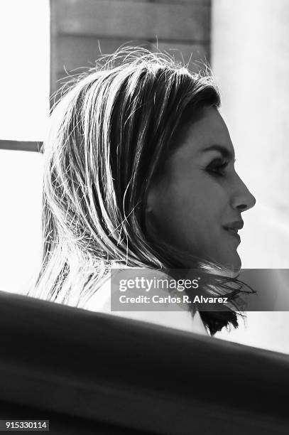 Queen Letizia of Spain attends the proclamation of the winner of the '2018 Princess of Girona Foundation' Arts and Literature category at the...