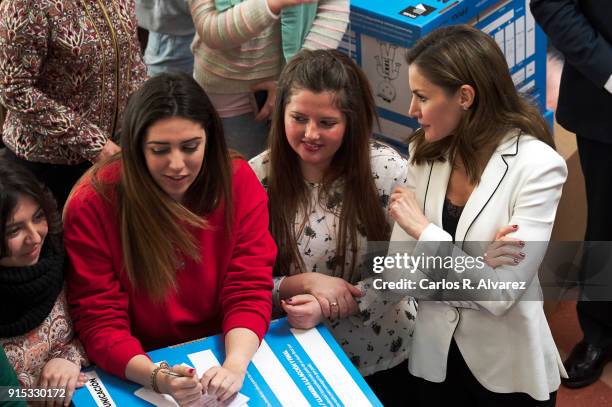 Queen Letizia of Spain attends the proclamation of the winner of the '2018 Princess of Girona Foundation' Arts and Literature category at the...