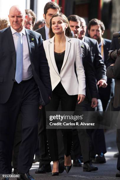 Queen Letizia of Spain attends the proclamation of the winner of the '2018 Princess of Girona Foundation' Arts and Literature category at the...