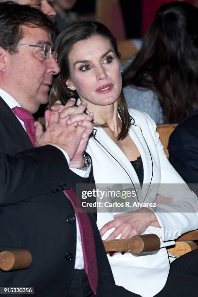 Queen Letizia of Spain attends the proclamation of the winner of the '2018 Princess of Girona Foundation' Arts and Literature category at the...