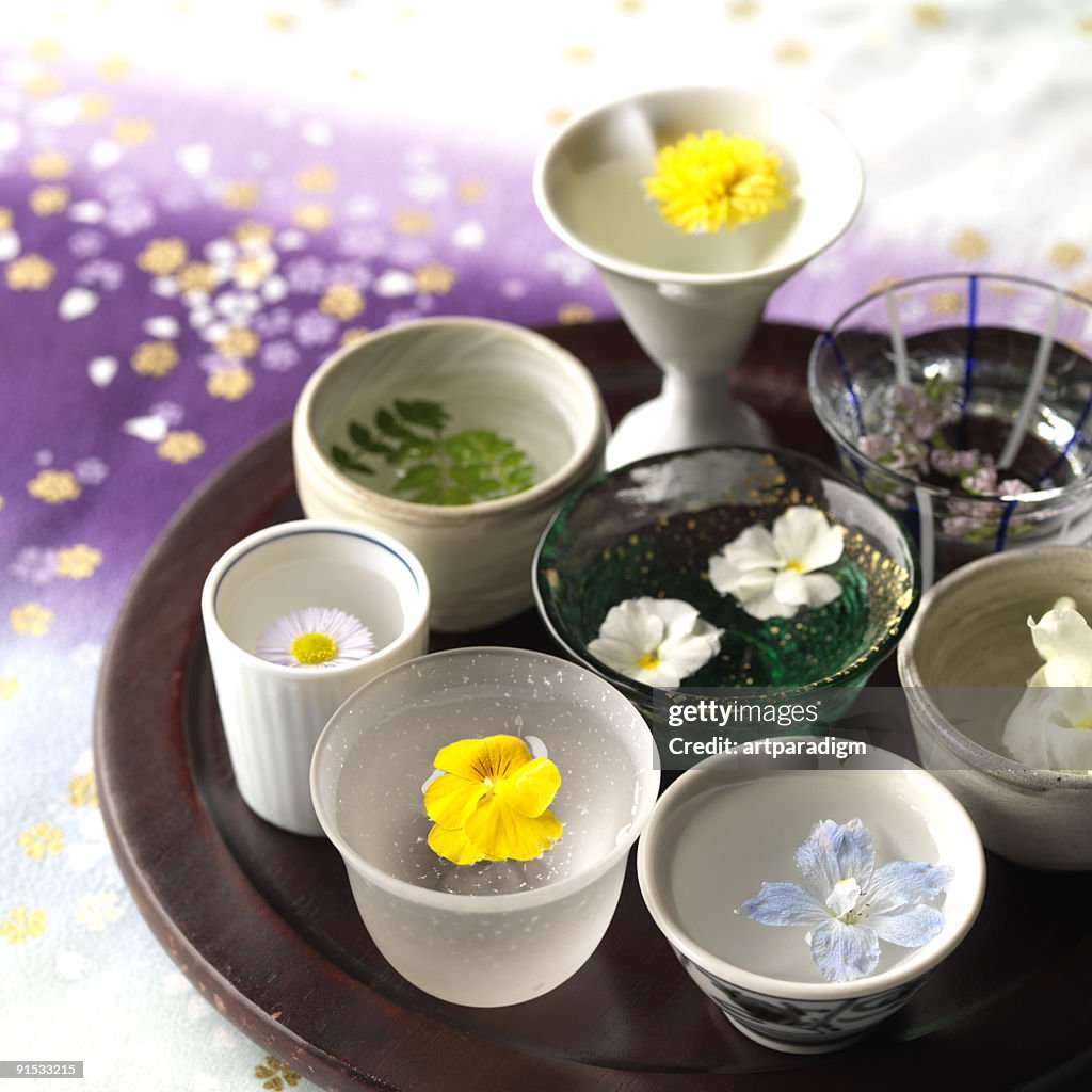 Image of flower dishes