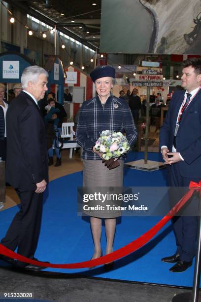 Frank Horch, Princess Benedikte of Denmark and Mads Schreiner during the opening of HAMBURG REISEN at Hamburg Messe on February 7, 2018 in Hamburg,...