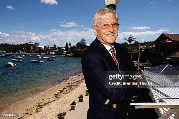 Author and television personality Sir Michael Parkinson poses during a press conference ahead of his 'Parky The One-Man Show' tour at Doyle's...