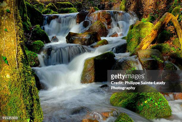 small waterfalls - sainte-laudy photos et images de collection