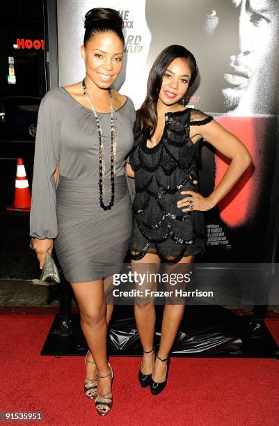 Actresses Sanaa Lathan and Regina Hall arrive at the premiere screening of Overture Films' "Law Abiding Citizen" held at Grauman's Chinese Theatre on...